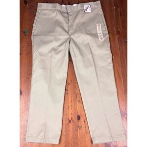 Dickies 874 Original Fit Work Pants Mens‎ 42x30 Khaki Tan Chino NWT Scotchguard